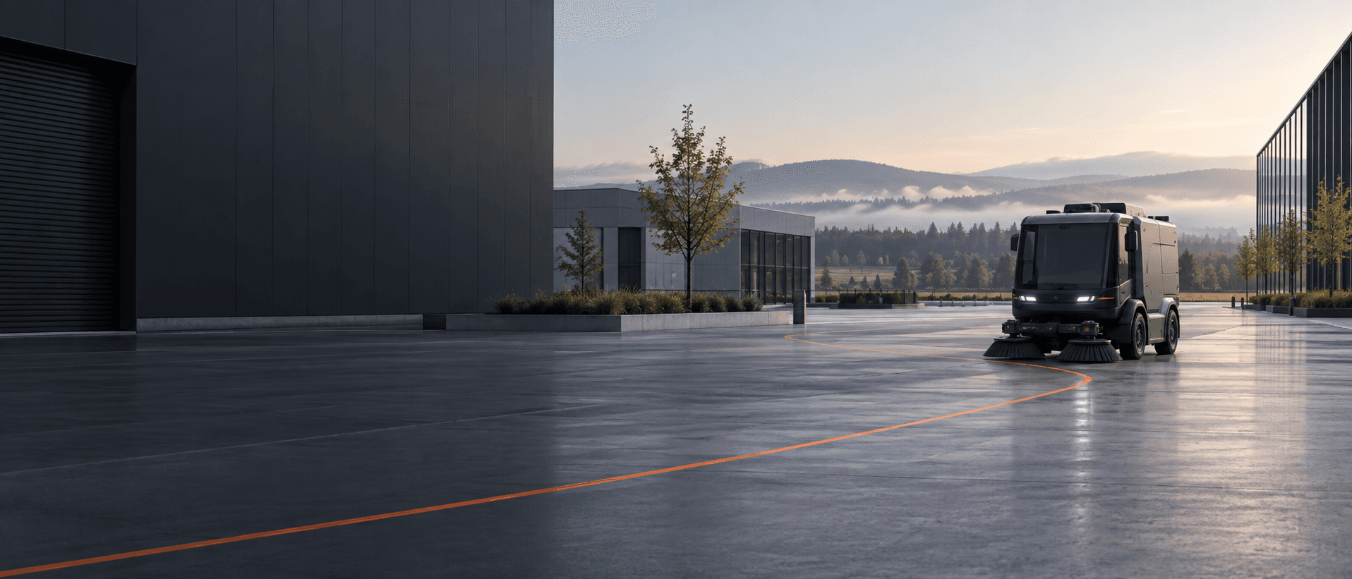 Macchina autonoma connessa in un campus industriale europeo